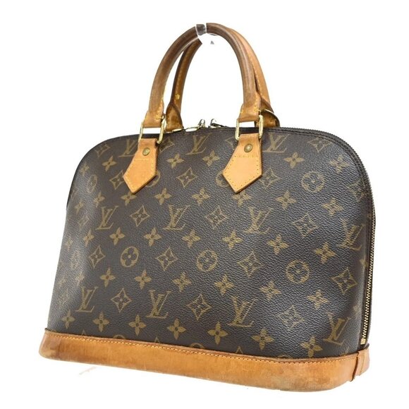 Louis Vuitton Handbags - LOUIS VUITTON LV Logo Alma Hand Bag Monogram Leather Brown France M51130 31EE812